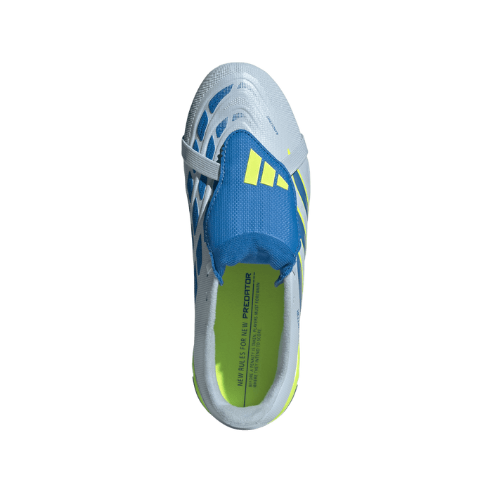 adidas Predator League Fold-Over Tongue FG/MG Soccer Cleats | Crystal Sky / Ray Blue / Team Solar Yellow | Kid's