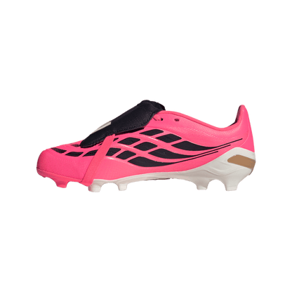 adidas PREDATOR LEAGUE Fold-Over Tongue Firm Ground Soccer Cleats | Solar Turbo / Iron Metallic / Core Black | Kid's