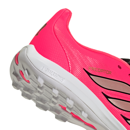 adidas PREDATOR LEAGUE Fold-Over Tongue Turf Soccer Shoes | Solar Pink / Core Black / White | Kid's