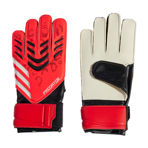adidas Predator Training Soccer Goalkeeper Gloves | Black / Lucid Red / White | Kid's