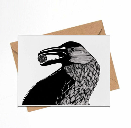 PinkPolish Design Note Cards "Raven" Handmade Notecard