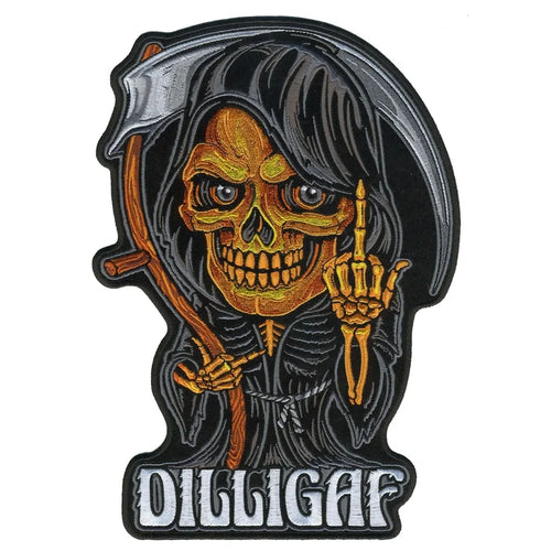 Reaper Middle Finger DILLIGAF Patch