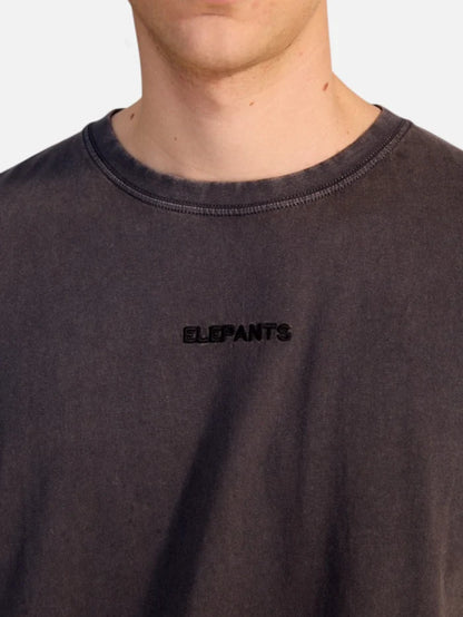 Remera Elepants Over Brand Acid Wash Gris Topo