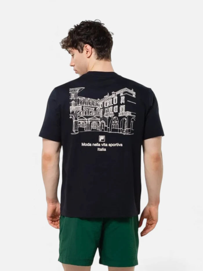 Remera Fila Comfort Italia Drawing Union Classics Negro