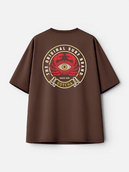 Remera Gotcha Eyecrab Oversize Chocolate