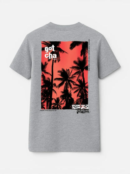 Remera Gotcha Palms On Fire Gris