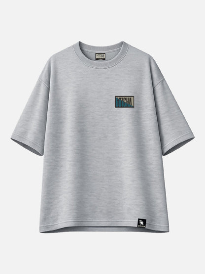 Remera Gotcha Surfwave Colors Oversize Gris Melange