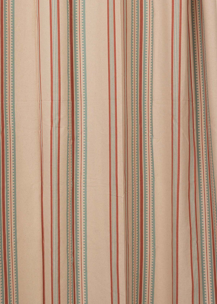 Roman Stripes printed cotton Fabric - Multicolor