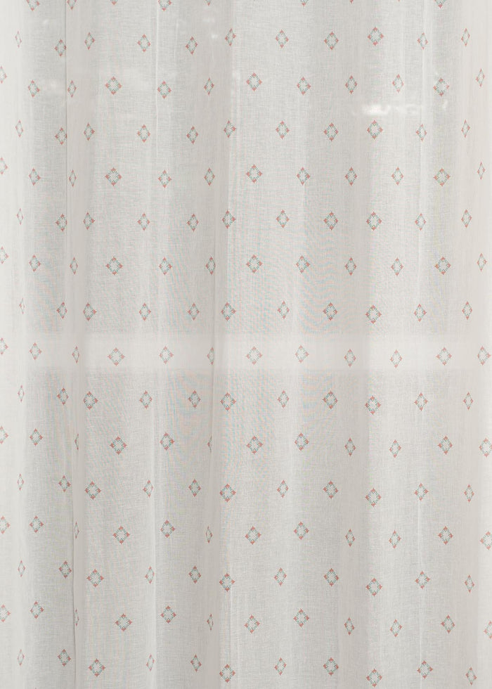 Sacred Waters printed sheer Fabric - Multicolor