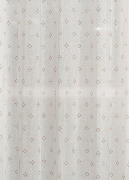 Sacred Waters printed sheer Fabric - Multicolor