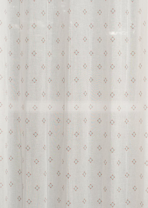 Sacred Waters printed sheer Fabric - Multicolor