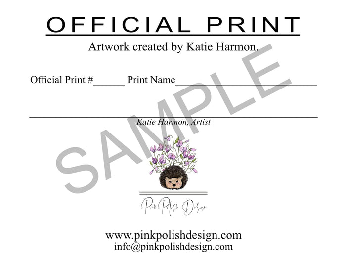 PinkPolish Design Art Prints "Shell Siren"  Watercolor Painting: Art Print