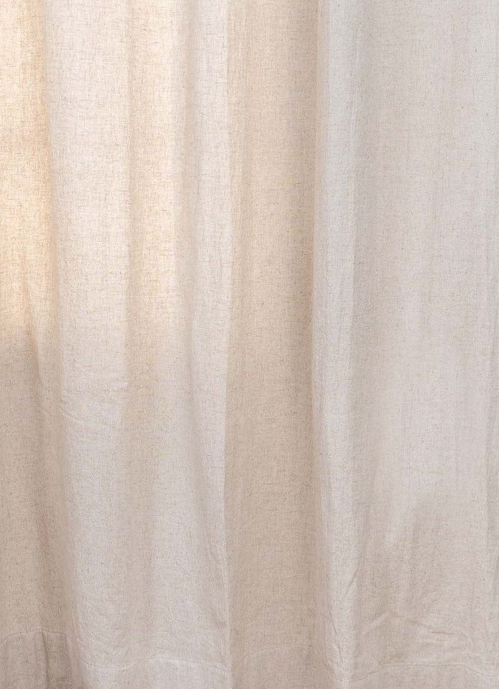 Solid linen Fabric - Beige