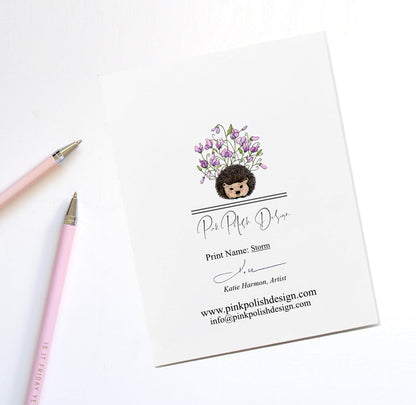 PinkPolish Design Note Cards "Storm" Handmade Notecard