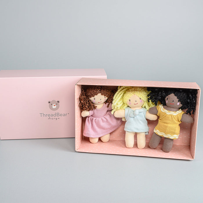 ThreadBare Design - Mini Dolls Gift Set of 3 + Gift Box