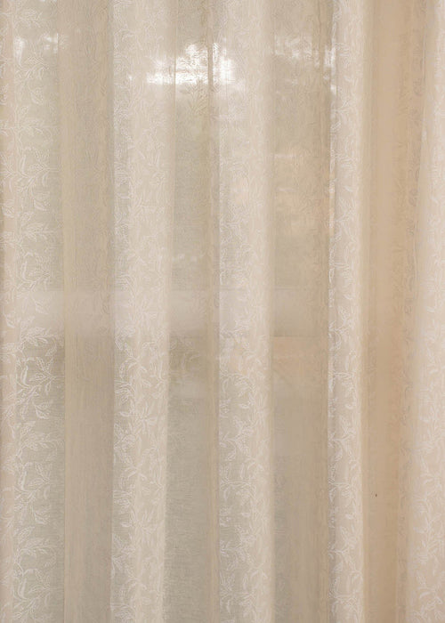 Trailing berries sheer printed sheer Fabric - Off-White