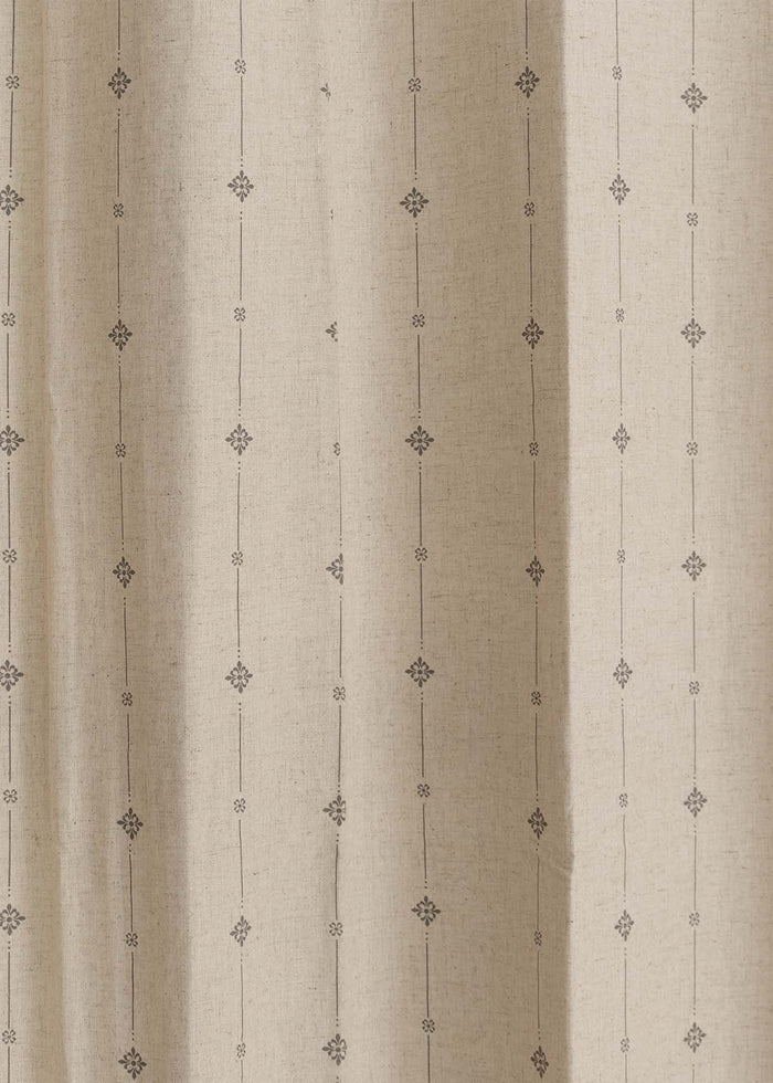 Tulsi Linen printed linen Fabric - Beige