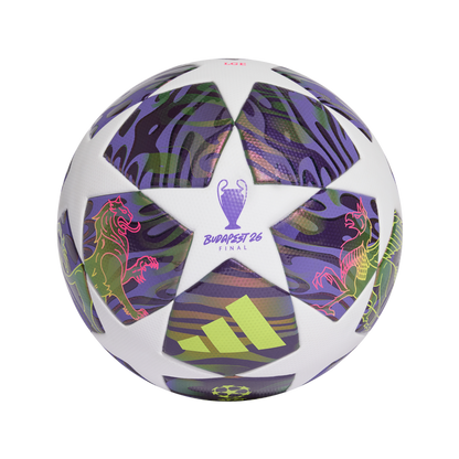 adidas UEFA CHAMPIONS LEAGUE FINAL League Ball | White / Dark Purple / Solar Yellow / Shock Pink