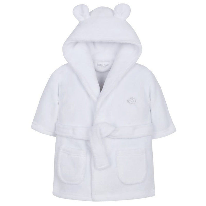 White Super Soft Hooded Dressing Gown (PK6) (0-6 Months)-18C204