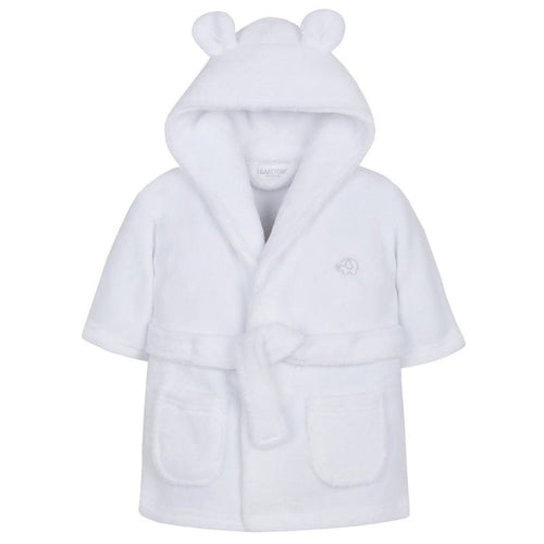 White Super Soft Hooded Dressing Gown (PK6) (0-6 Months)-18C204