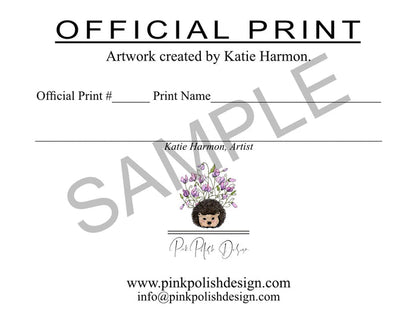 PinkPolish Design Art Prints "Zombie Pill Bug"  Watercolor Painting: Art Print